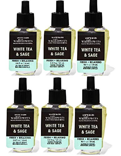 Bath & Body Works Wallflowers White Tea & Sage refill bottle for a clean, inviting room.