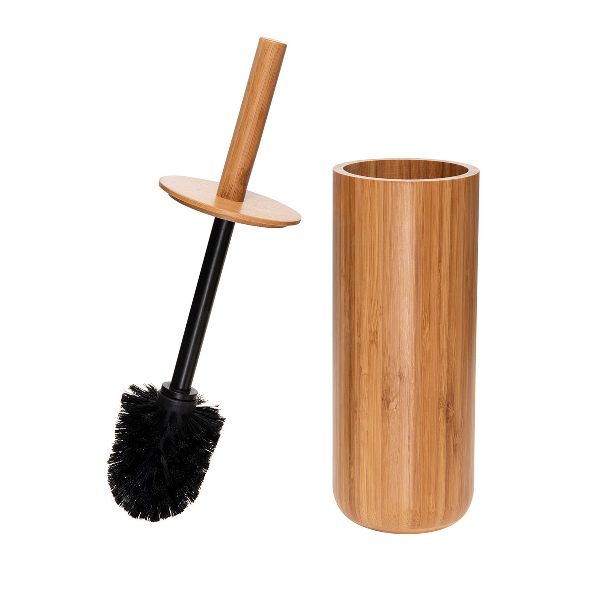Bath Bliss bamboo brush features a 360-degree head for thorough access.