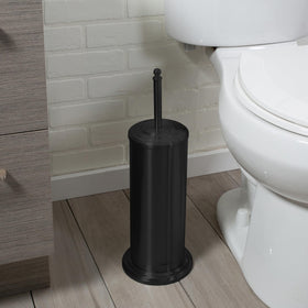 Bath Bliss matte black plunger stores discreetly for easy access.