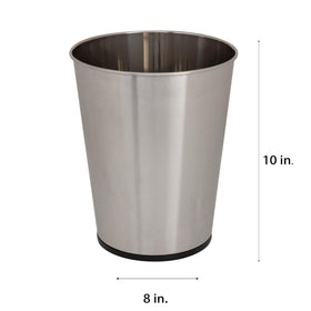 Bath Bliss satin-finish waste bin adds simple, stylish flair to any room.
