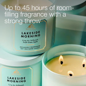Candle-lit scene from Lakeside Morning for cozy ambiance.