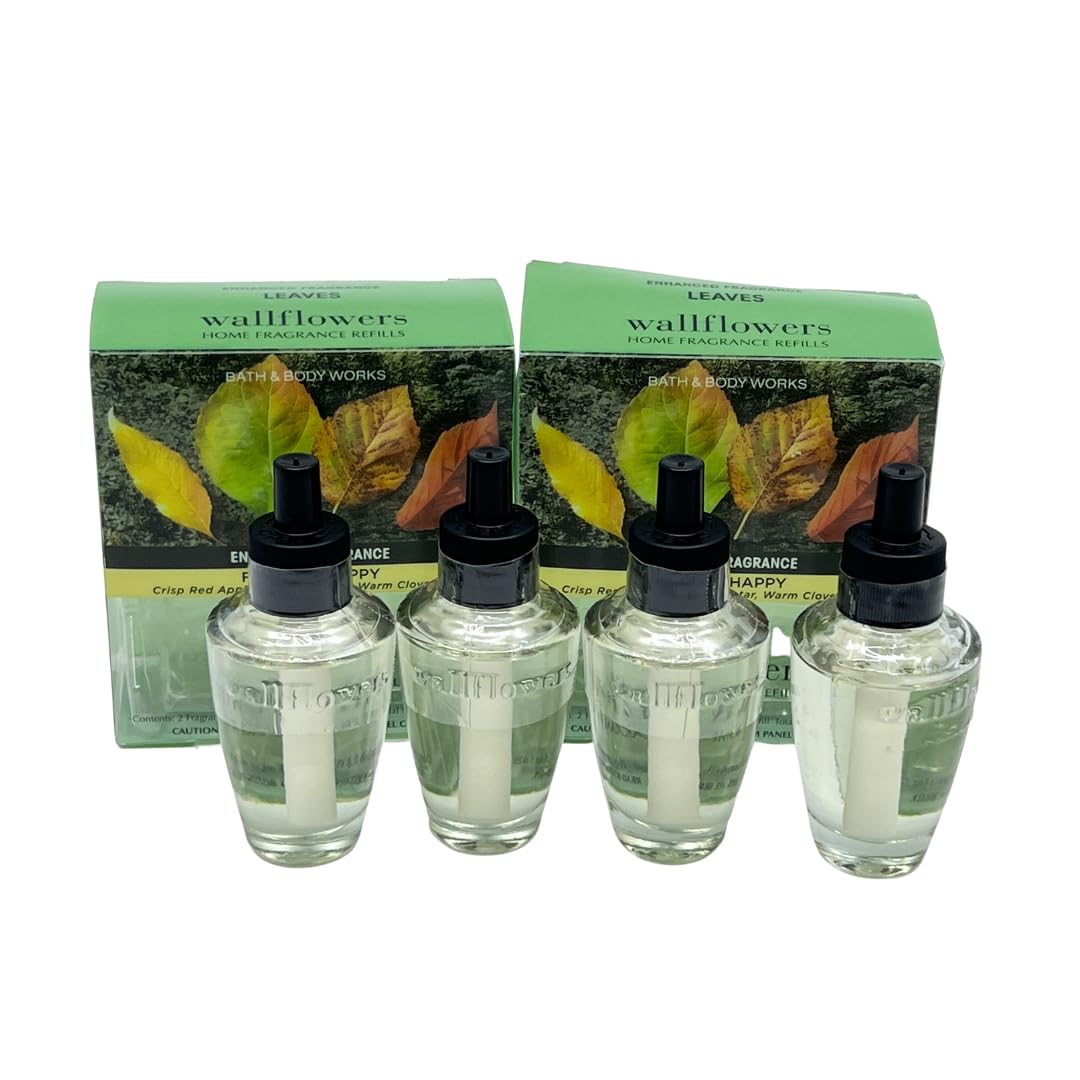Leaves Wallflowers 4-bulb refill delivering cozy autumn fragrance in spaces
