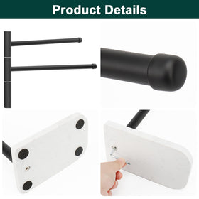 BathAce easy-assembly towel rack requires no drilling for quick setup.