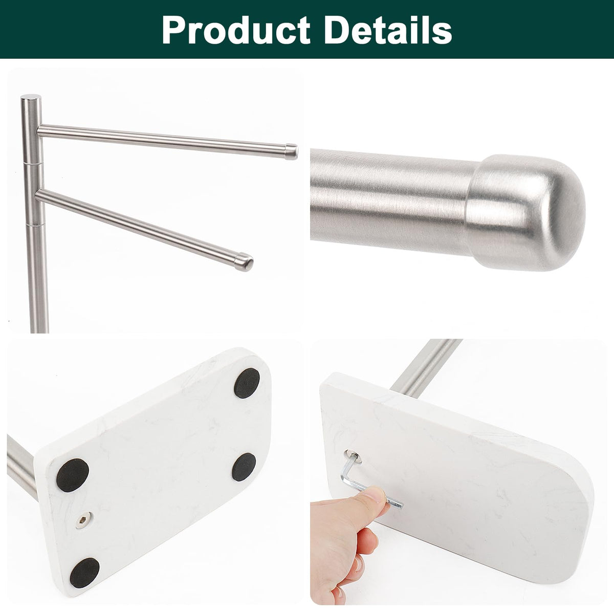 BathAce premium towel stand complements bathroom decor while offering convenient towel storage.
