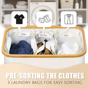 Bathola five sorting labels help pre-sort laundry by color and care.