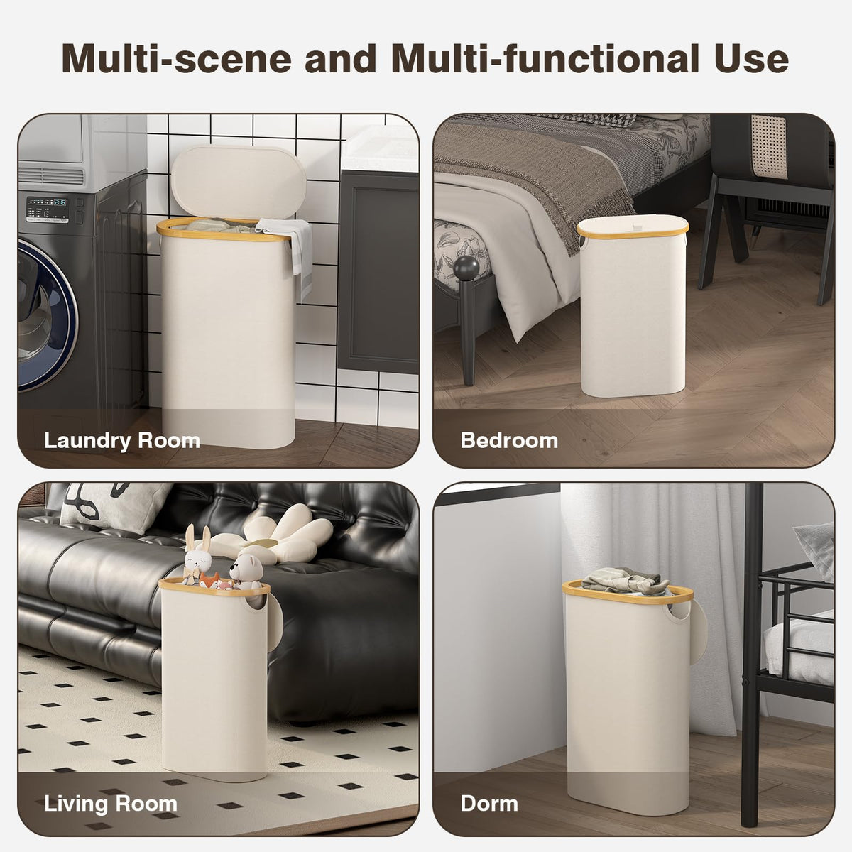 Bathola multipurpose storage hamper for clothes, toys, or towels