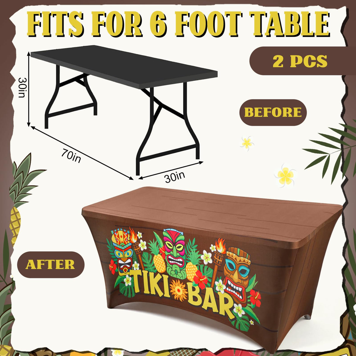 Batiyeer tiki mask tablecloth adds Hawaiian charm to gatherings