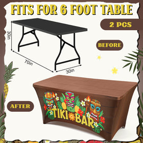 Batiyeer tiki mask tablecloth adds Hawaiian charm to gatherings