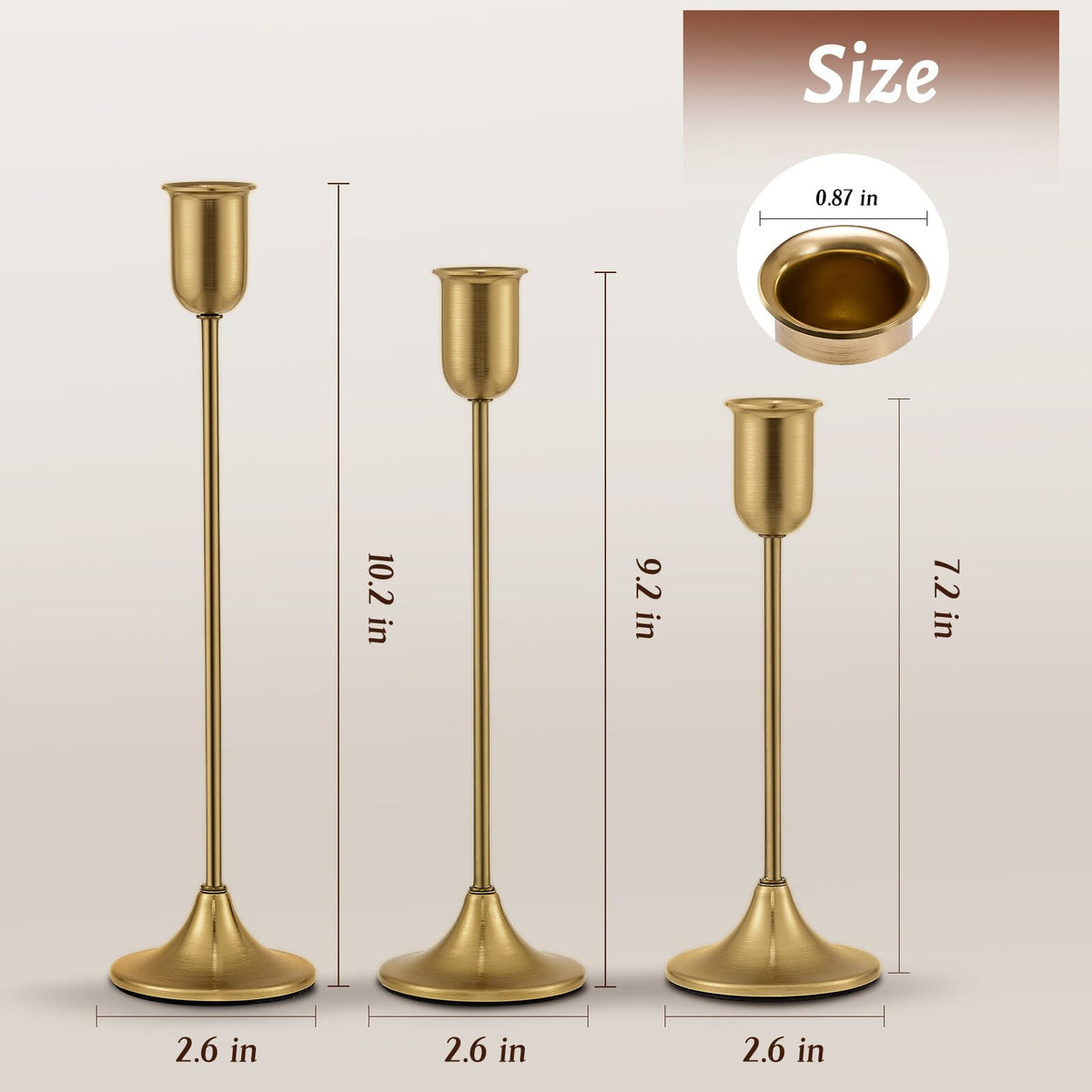 Batoslee brass candlesticks for dining areas offer timeless light.