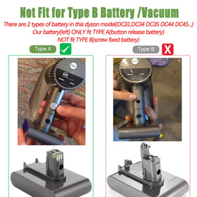 Batryuic 7.0Ah battery compatible with Dyson DC30-DC31 models for extended use.