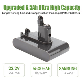 Batryuic 6500mAh battery shows full-charge readiness and safe power delivery.