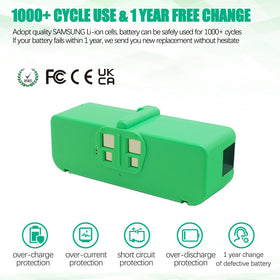 Batryuic Roomba battery 6500mAh product box and contents