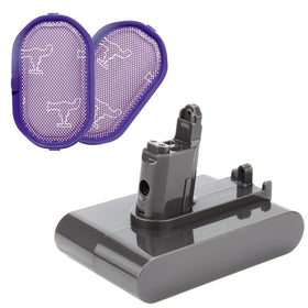 Batryuic 6500mAh DC34 Type B battery held in hand for easy replacement and extended cleans.