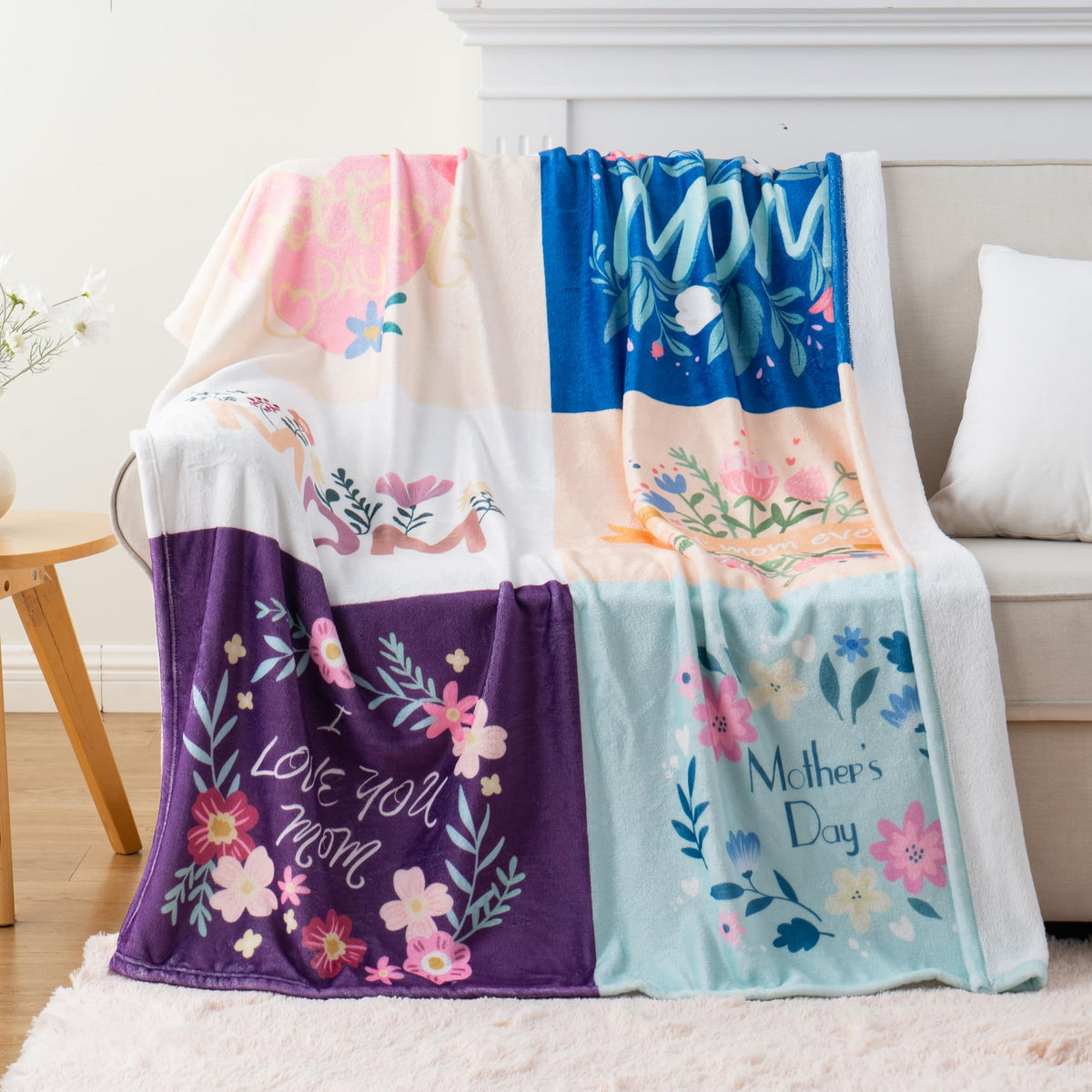 Battilo bed couch blanket-use demonstrates versatile cozy warmth for seating or sleeping.
