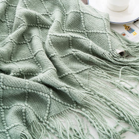 BATTILO HOME Sage Green Throw Blanket color palette accent for seasons.