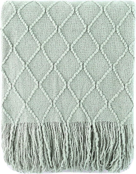 BATTILO HOME Sage Green Throw Blanket texture close-up showing soft, silky touch for cozy nights.