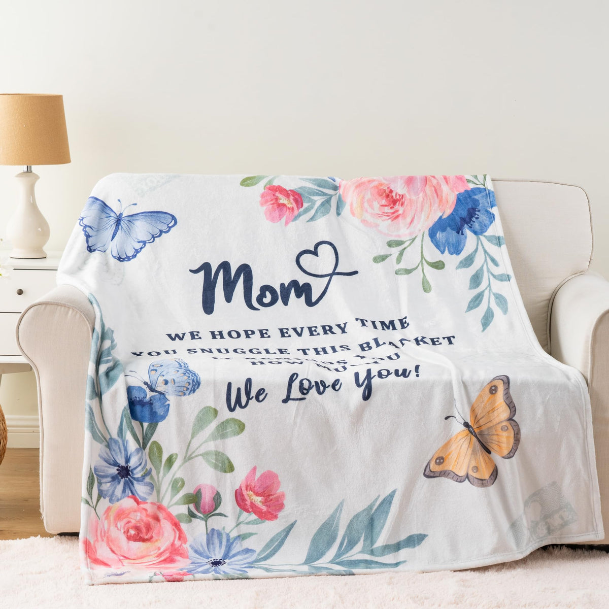 Battilo mom blanket with flower pattern adds warmth and style to bedrooms