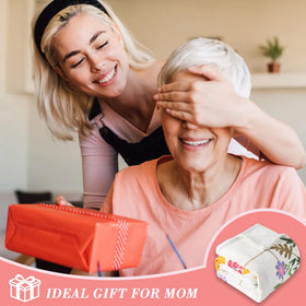 Battilo mom blanket features I Love You Mom message and floral design