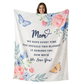 Battilo mom blanket in soft plush fleece for cozy evenings on the couch