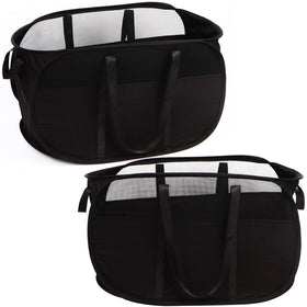 BATTOO collapsible laundry basket folded for compact storage in dorms.