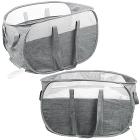 BATTOO collapsible laundry basket open gray with spacious opening for easy sorting.