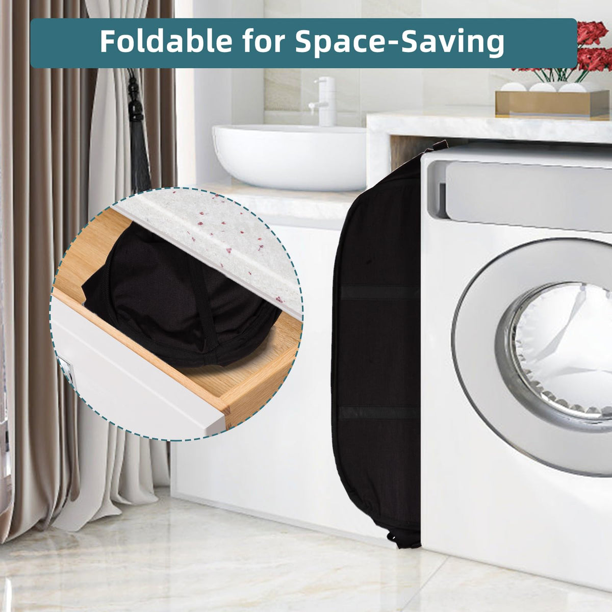 BATTOO laundry basket with dual handles for effortless transport.