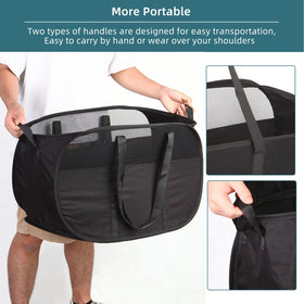 BATTOO durable fabric basket resists wear during busy laundry days.