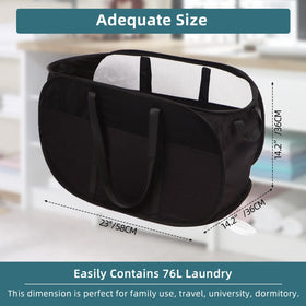 BATTOO laundry basket extended shoulder straps for shoulder carry.