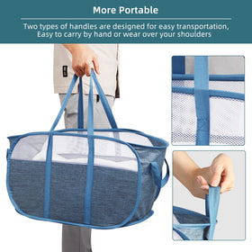 BATTOO pop-up hamper saves space when not in use.
