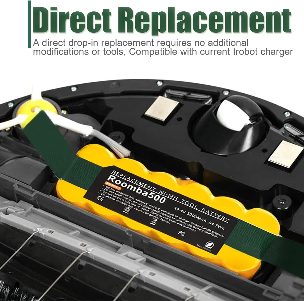 BATTOOL 5.0Ah Ni-MH Roomba battery demonstrates robust build and durability