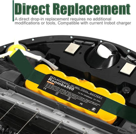 BATTOOL 5.0Ah Ni-MH Roomba battery demonstrates robust build and durability