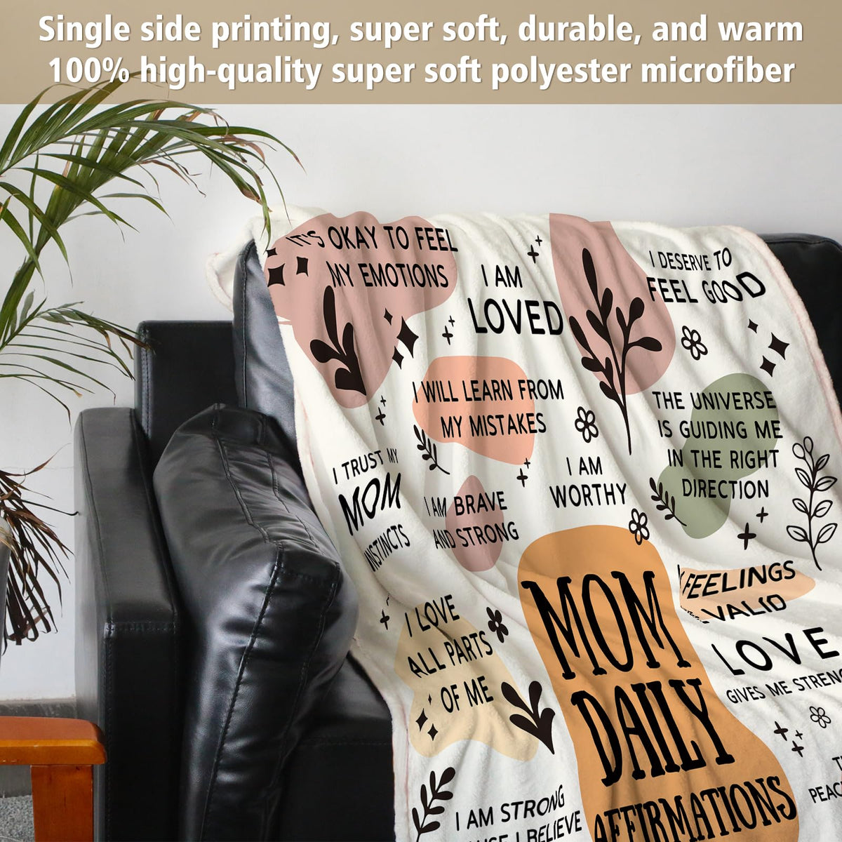 BaubleDazz cozy microfiber blanket offering warm postpartum comfort.