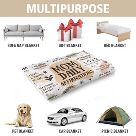 BaubleDazz mama daily affirmations blanket supports mom-care routines