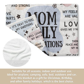 BaubleDazz New Mom blanket folded as a thoughtful gift for new moms