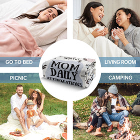 BaubleDazz New Mom blanket microfiber weave close-up showing durability
