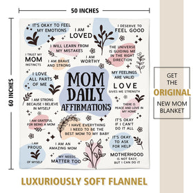 BaubleDazz New Mom blanket laid on bed for restful moments