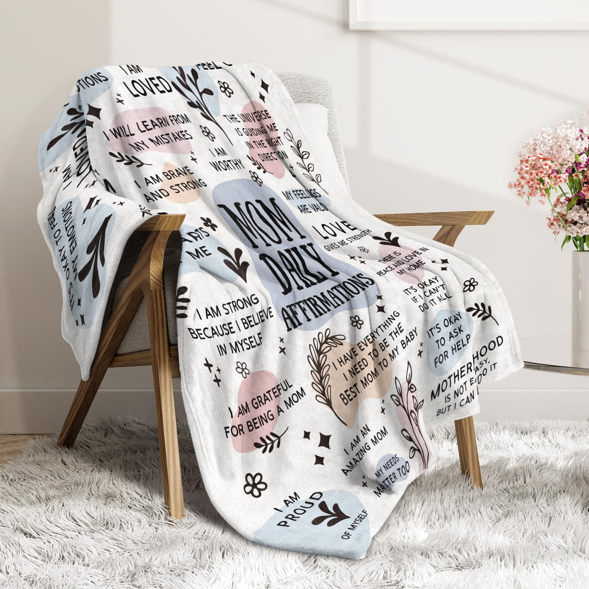 BaubleDazz New Mom blanket wrapped as a gift for motherhood