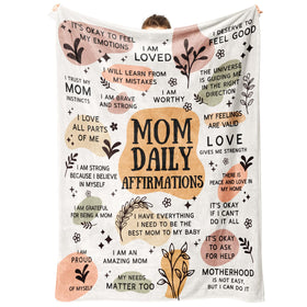 BaubleDazz new mom gift blanket with affirmations for comforting postpartum moments