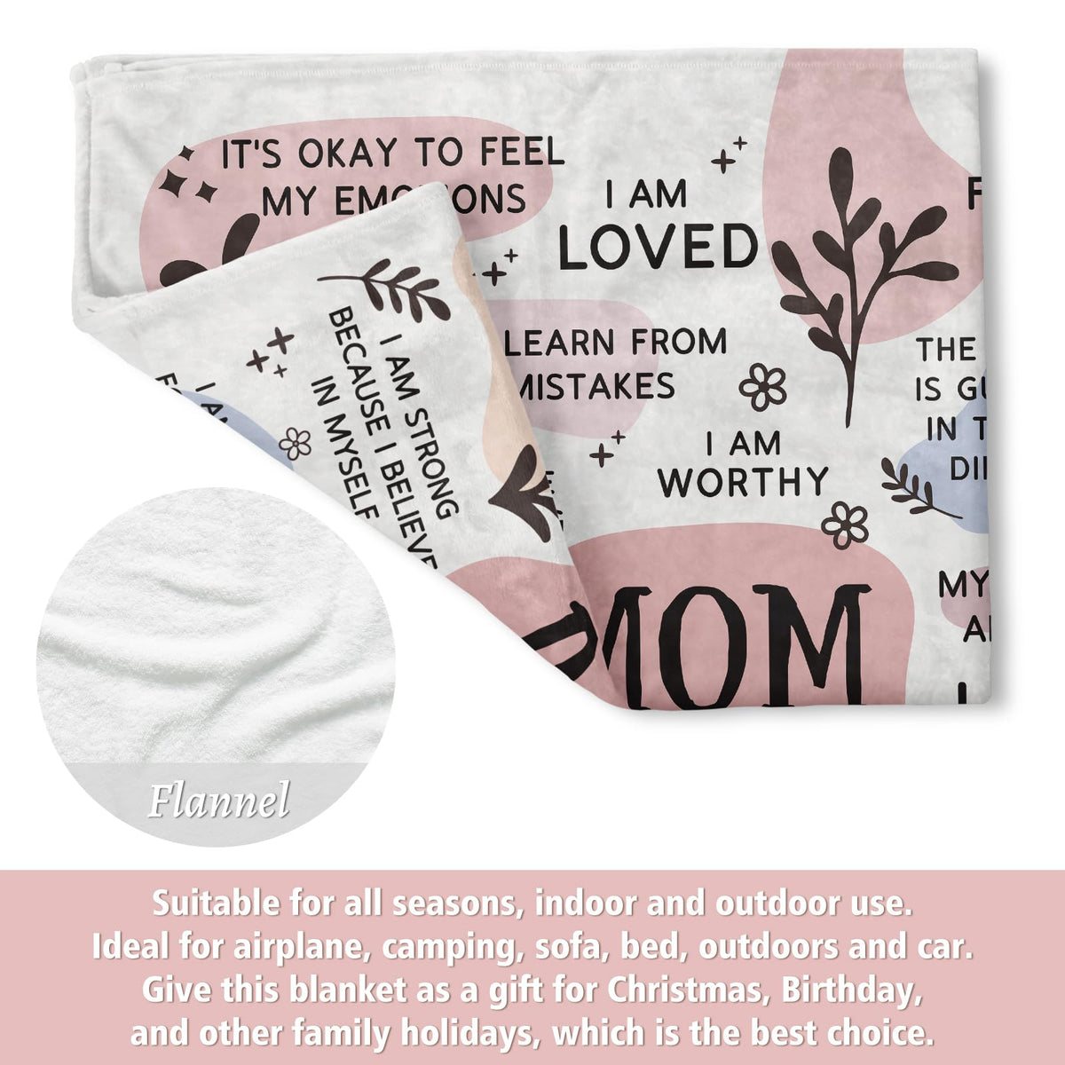 BaubleDazz postpartum gift blanket highlights comforting, soft fabric ideal for rests and feeds.