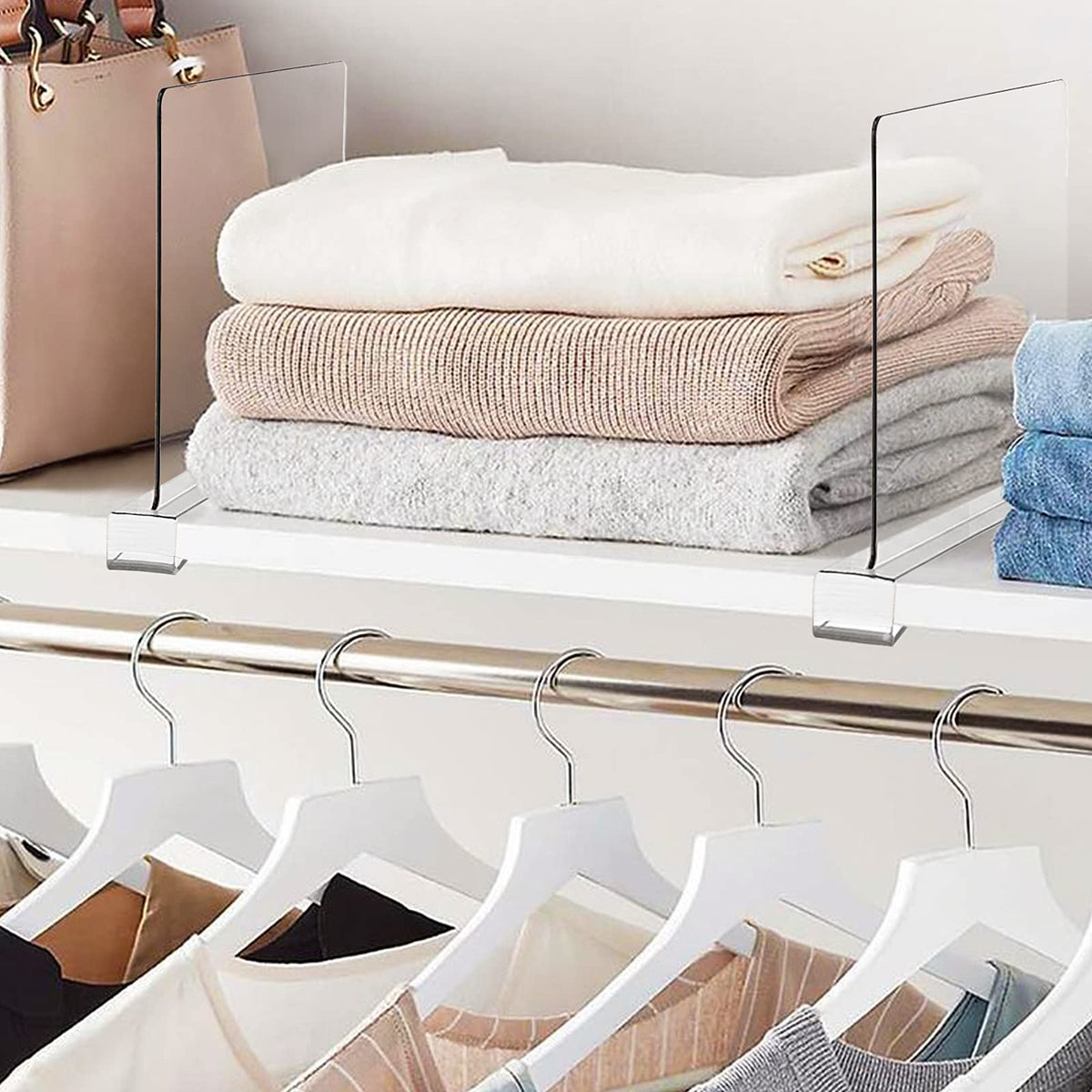 Baumfeuer shelf-width adjustable dividers fit 0.4–0.95 inch shelves for flexible organization.