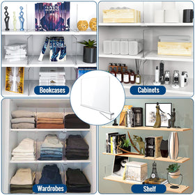 Baumfeuer versatile dividers maximize storage across closets, kitchens, desks, and display shelves.