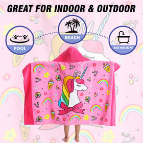 Bavilk kids hooded towel hooded design highlighting hair-drying benefit