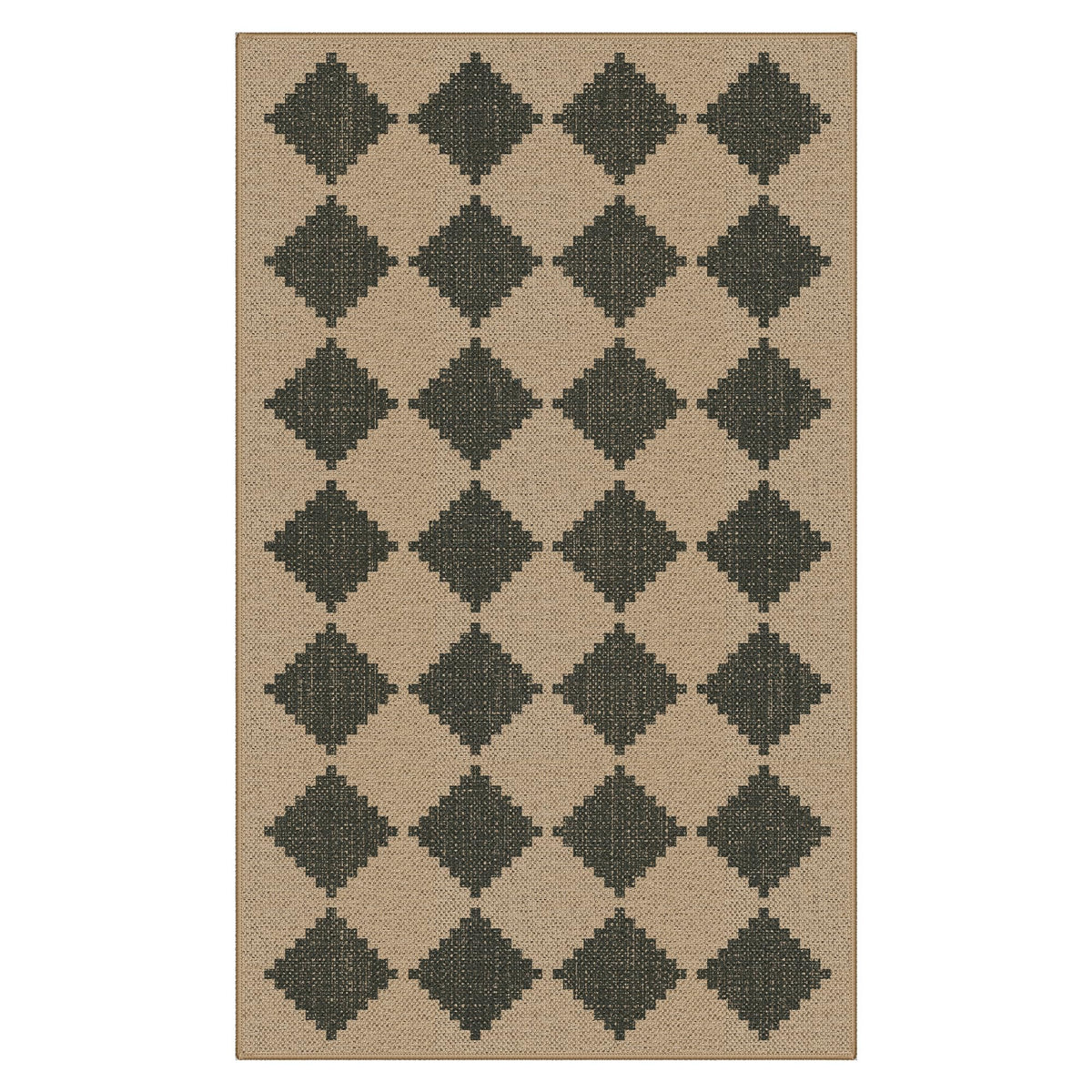 Bavni Checkered Easy Jute Rug pet-friendly option for busy homes