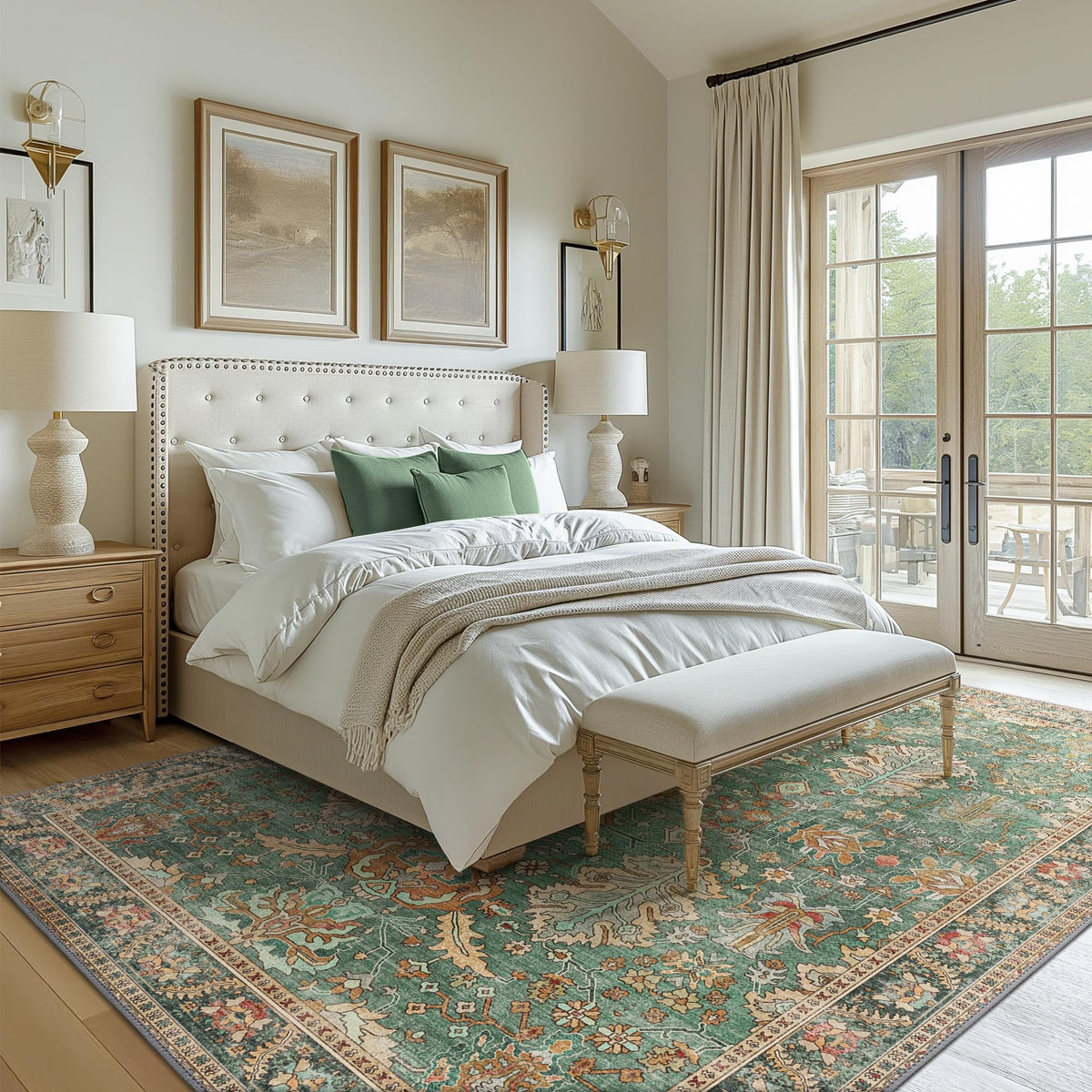 Bavni durable-edge chenille rug emphasizes long-lasting texture and clean lines.