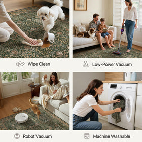 Bavni rug with non-slip backing keeps hallways safe during daily foot traffic.