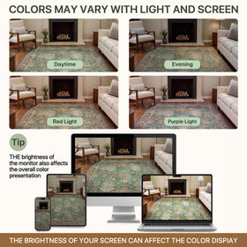 Bavni multi-use rug suitable for bedroom and dining areas with versatile style.