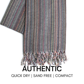 Bay Laurel Beach Towel quick-dry fabric keeps towels fresh after swimming.
