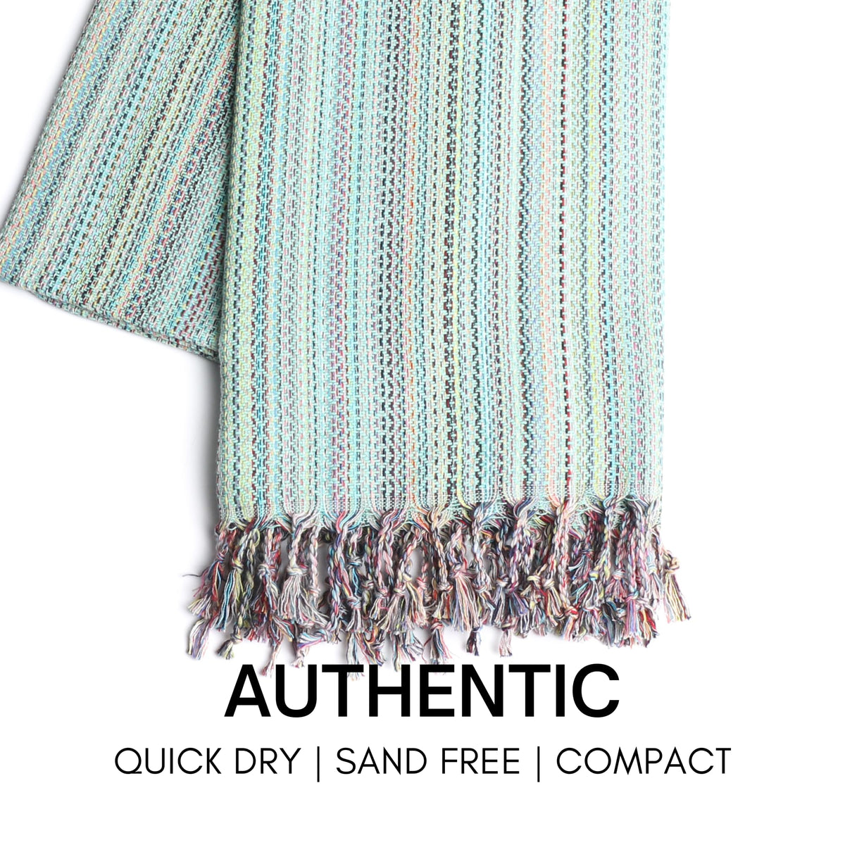 Bay Laurel beach towel with travel bag for easy packing on trips