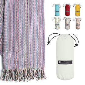 Bay Laurel Turkish Beach Towel 39x71 with quick-dry weave for fast drying
