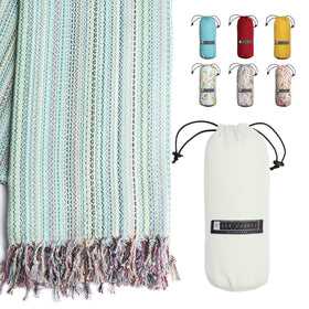 Bay Laurel oversized Turkish beach towel for sunbathing and lounging
